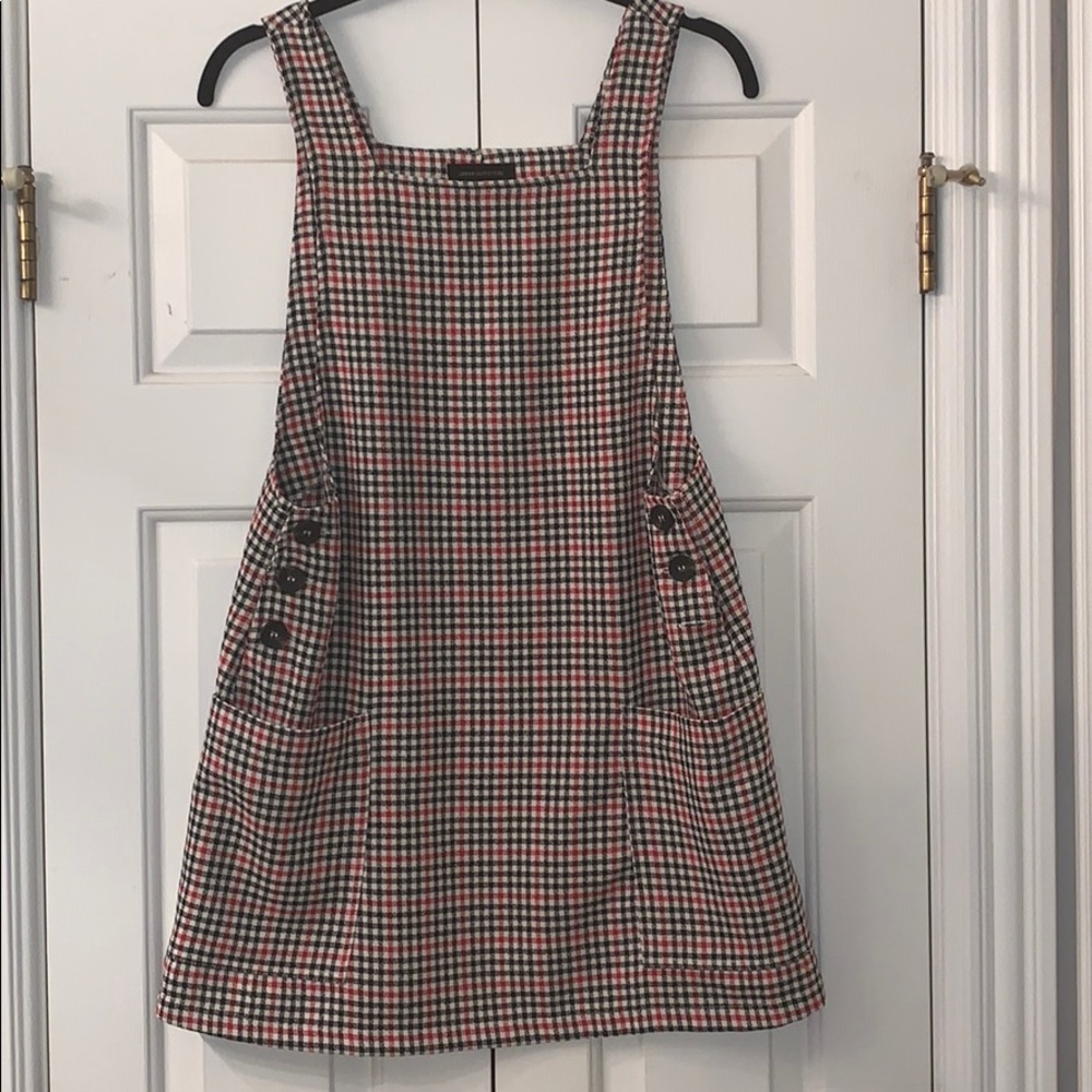 Urban outfitters plaid overall dress